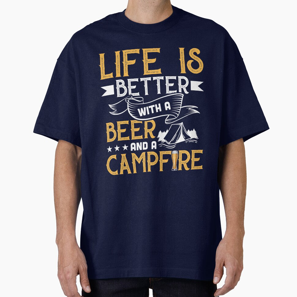 Camping Life is Better with Beer and Campfire by mmos