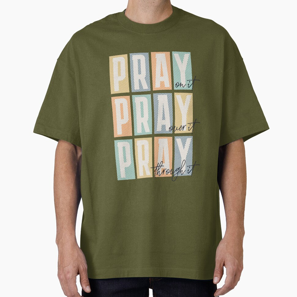 Pray on it Pray over itPray through it Trendy Christian by WeBearFruit
