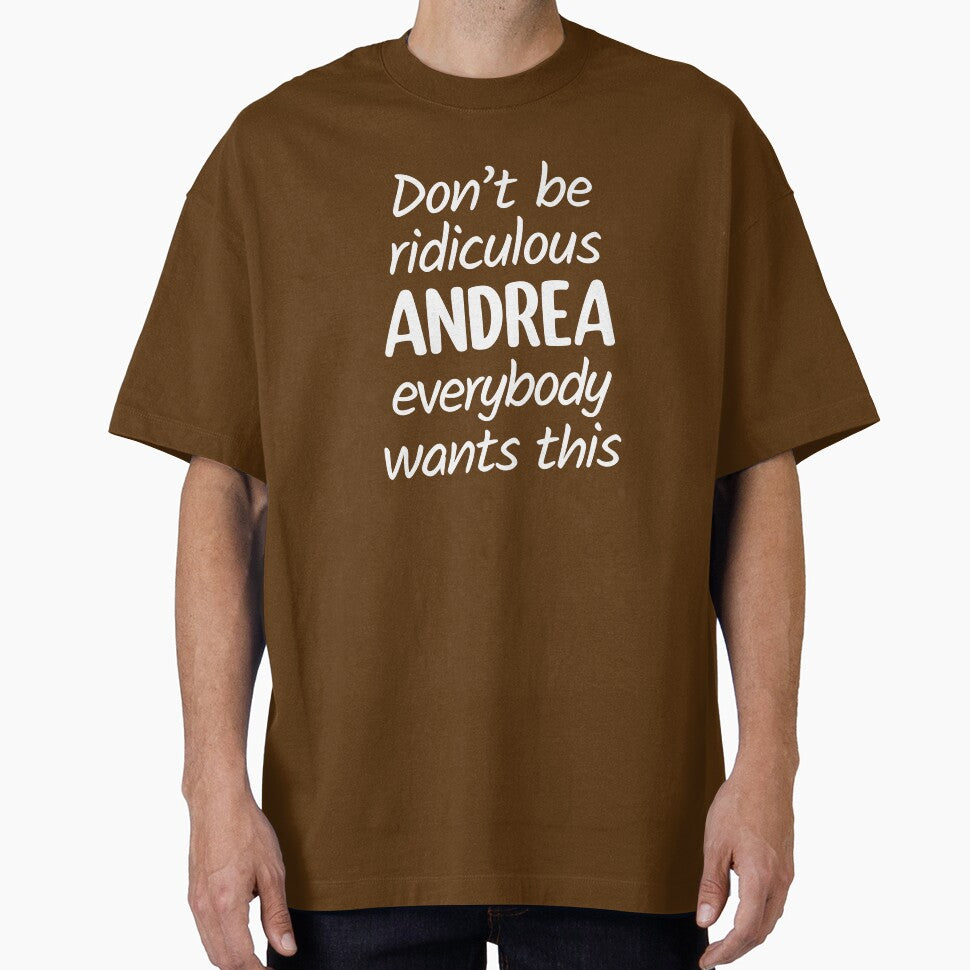 Don't Be Ridiculous Andrea, Everybody Wants This - Viral Meme (Orange BG) by FilipeFerreira