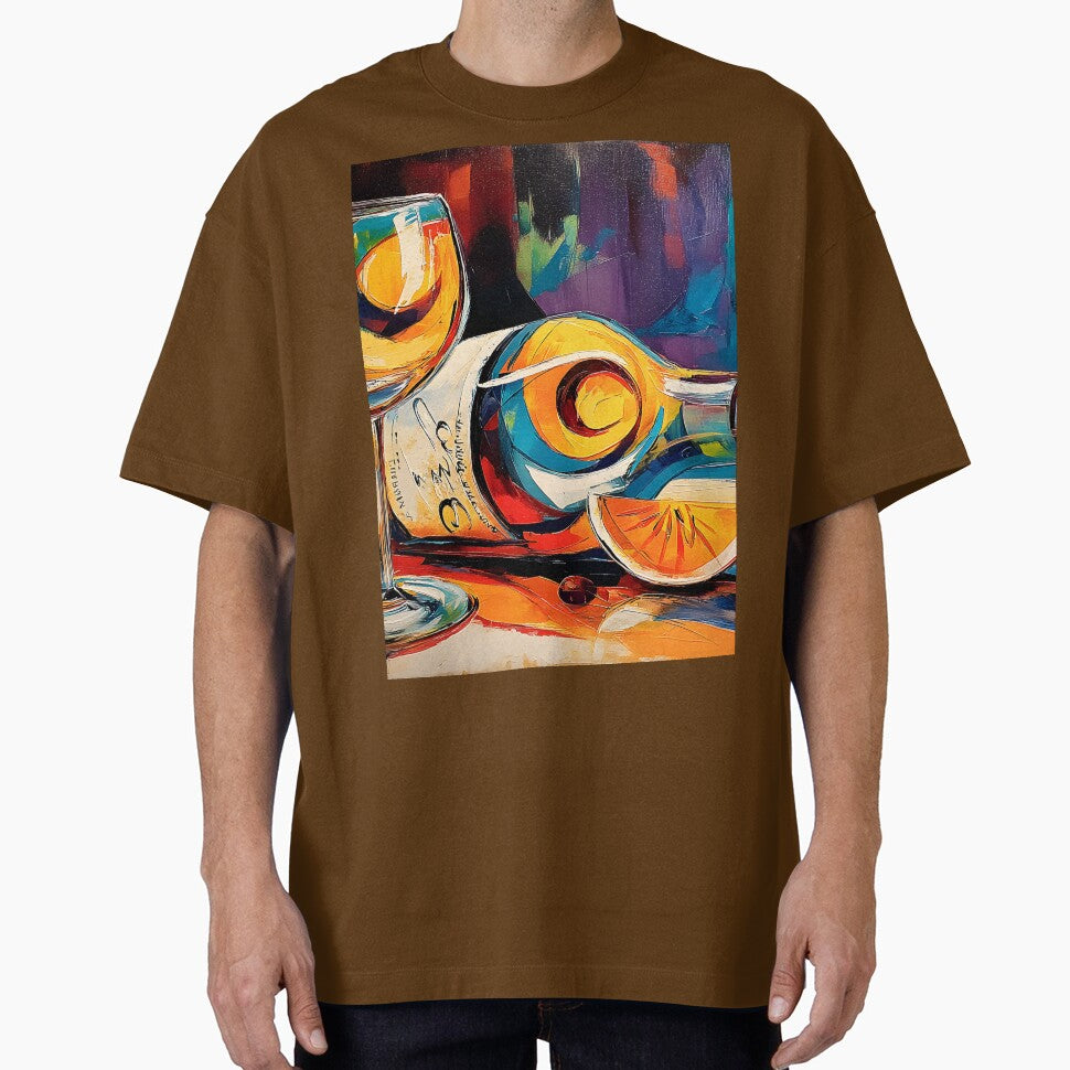 Raise a Glass to Vibrance - A Lively Abstract Celebration of Wine Color and Festive Energy by OlfactoART Studio