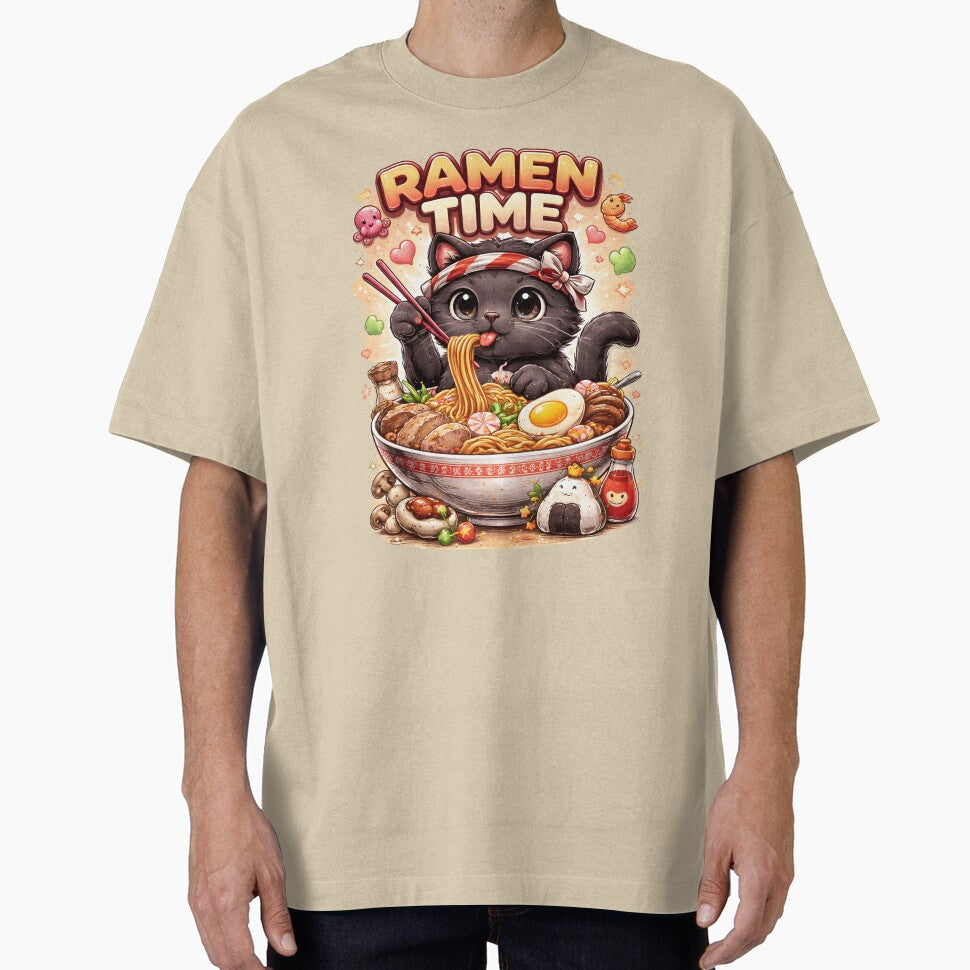 Cute Ramen Cat Kawaii Food Lover Design by Nixora