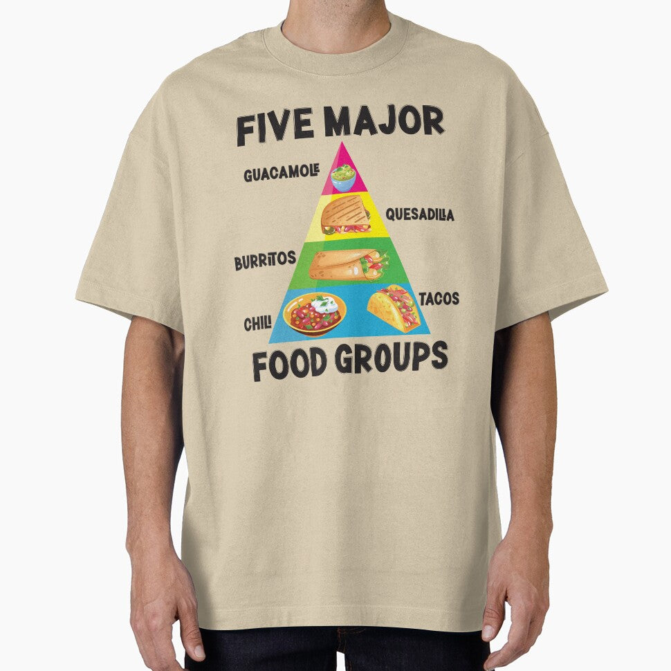 Mexican Food Lover Tacos Burritos Chili Major Food Groups Pyramid by CharJens