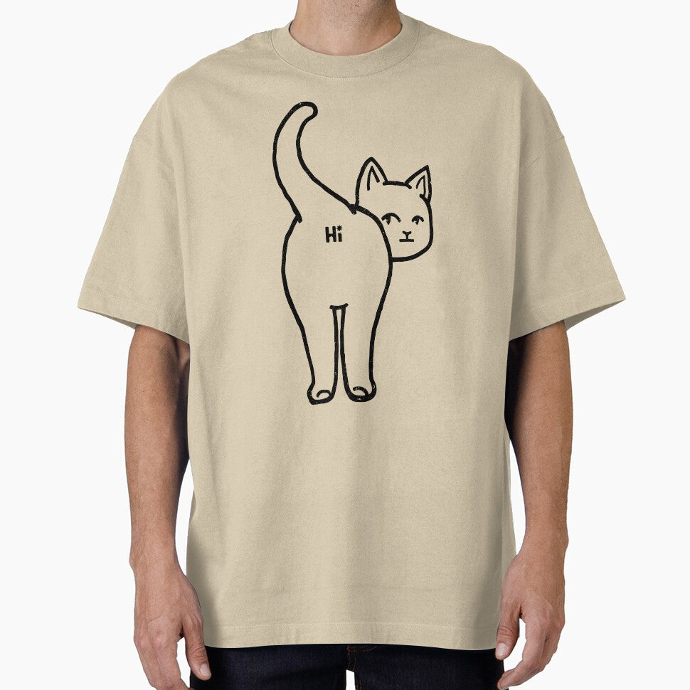Hello Cat Butt Minimalist Line by Tobe Fonseca by Tobe Fonseca®