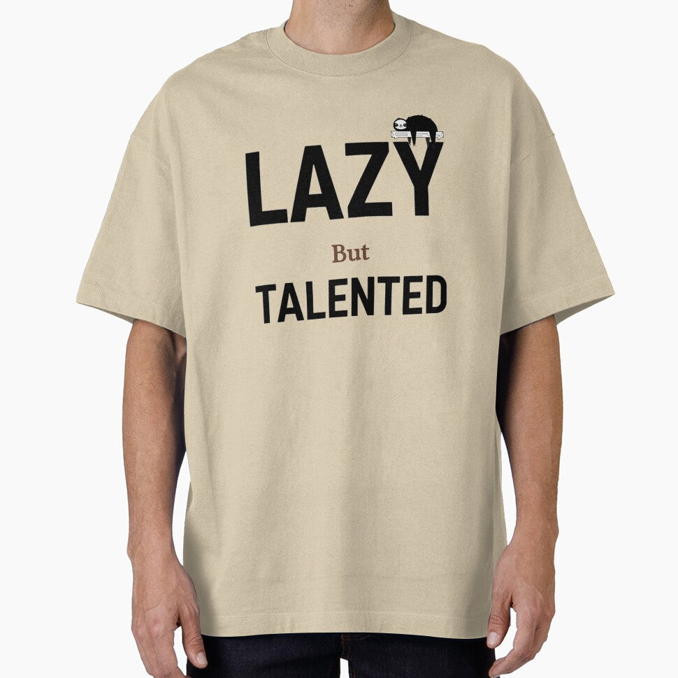 Lazy But Talented – Funny Minimalist Quote by Rebelloom