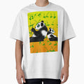 cartoon panda on yellow by BeingNow