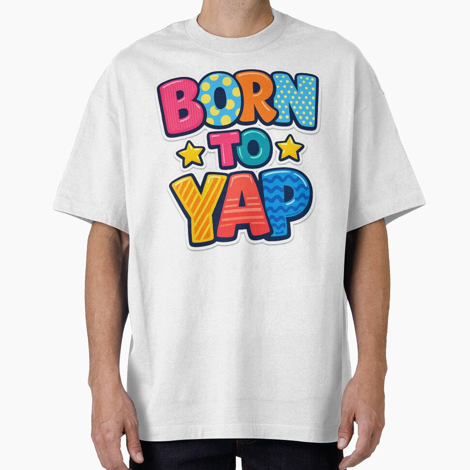 Copy of Born To Yap Colorful Retro Bubble Letter Typography by Pawsome Quotes