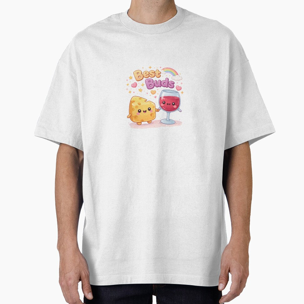 Best Buds Cheese and Wine Kawaii by CreativeEmily