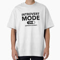 Introvert Mode On Shirt – Funny Introvert Warning Tee (Approach Slowly Minimal Design by VoltStudio