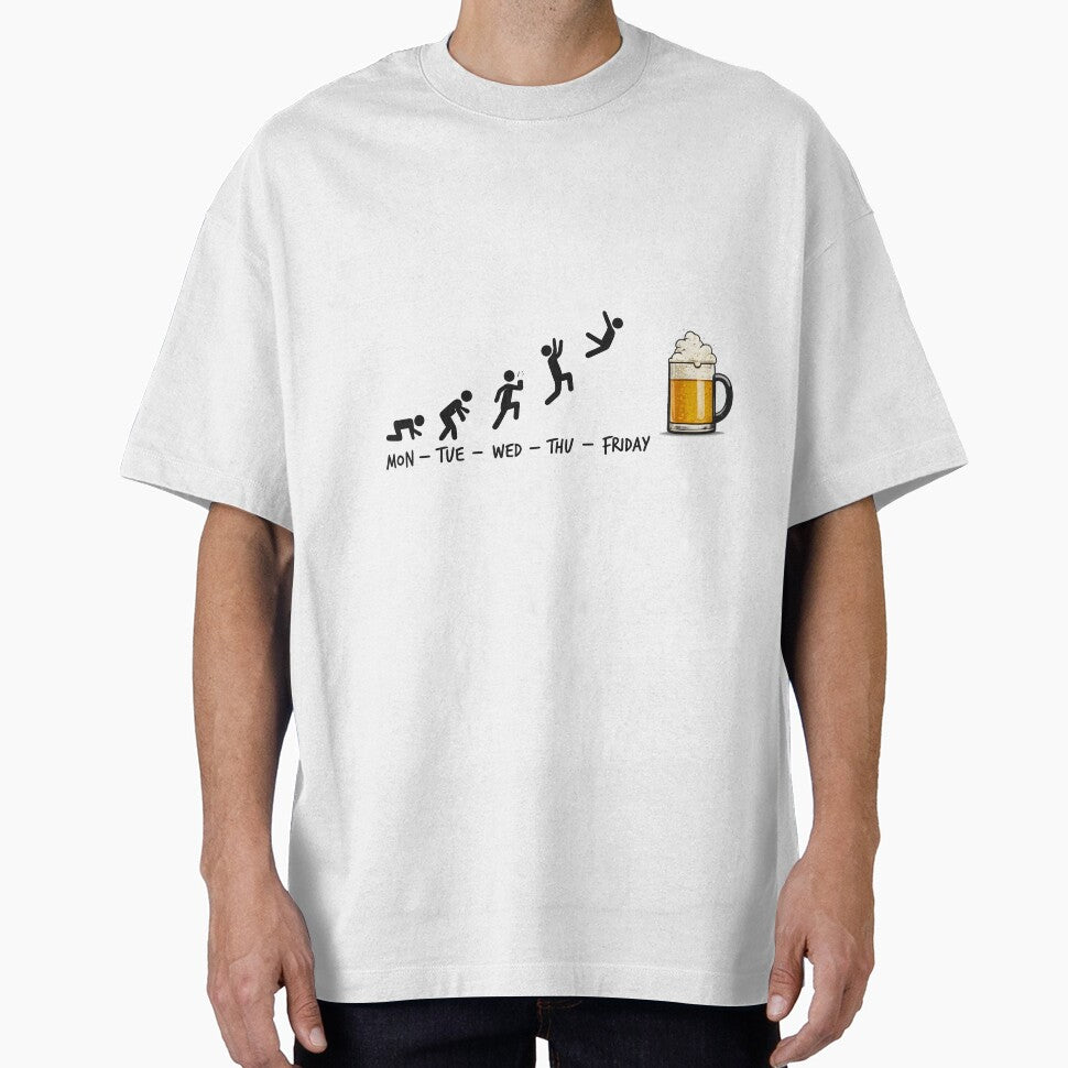 Monday to Friday Evolution – Funny Beer Weekend Design by Szapeee