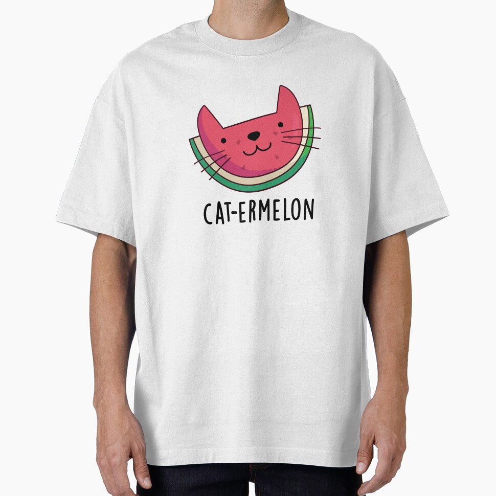 Cat-ermelon Cute Cat Watermelon Pun by punnybone