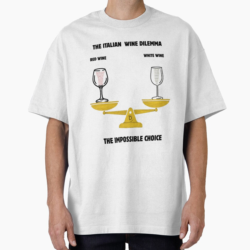 Funny Italian Wine Dilemma Sticker & Shirt - Barolo vs Prosecco Gift by TheItaliandilemma