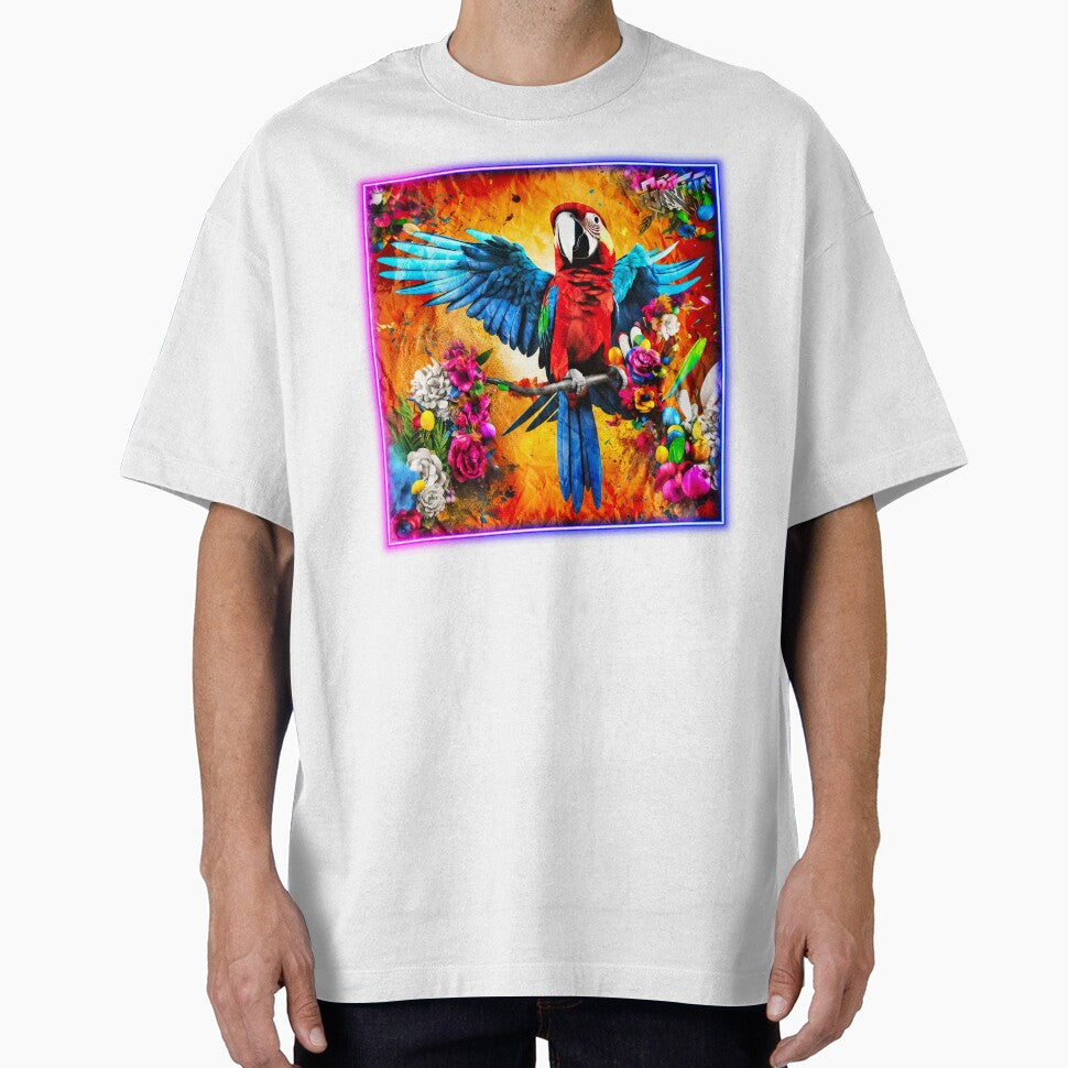 Graffiti style parrot by Drone-tees