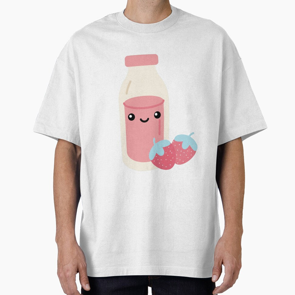 Cute Korean Strawberry Milk Sticker by Uryummypie