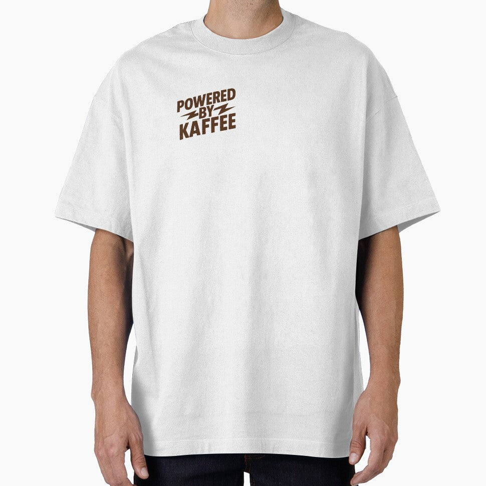 Powered by Coffee – Funny Coffee Saying by IronieKaffee