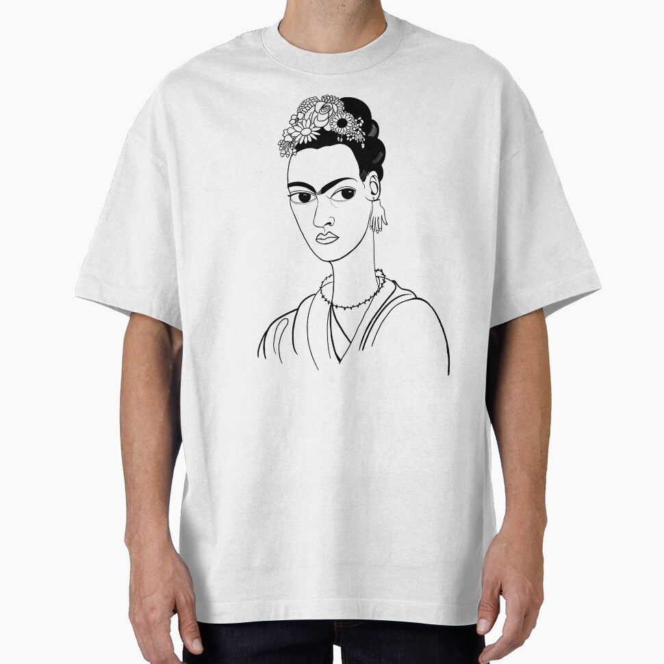 Frida Kahlo Black and White by Neadski