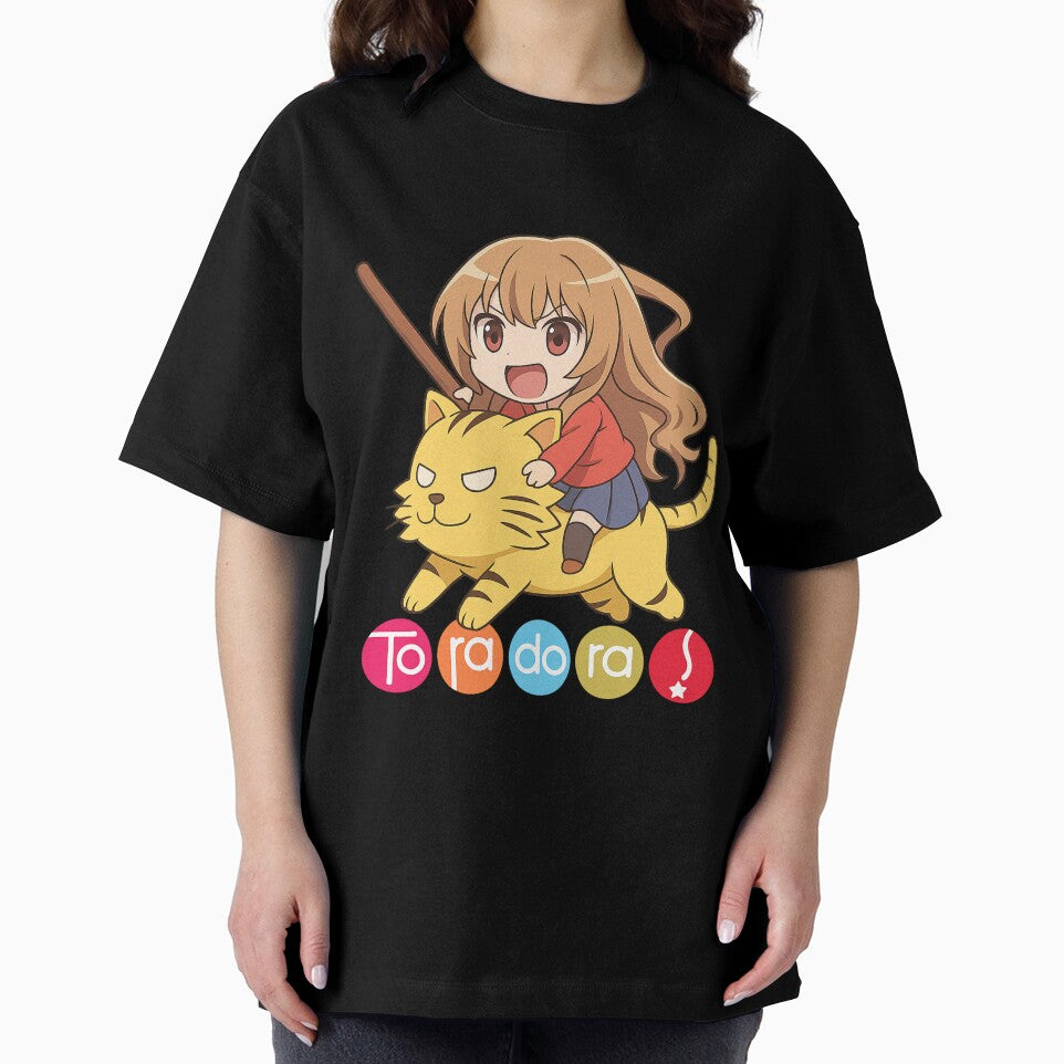 Taiga Aisaka Chibi Riding Tiger – Toradora! Cute Anime Design by 32BlackRoses