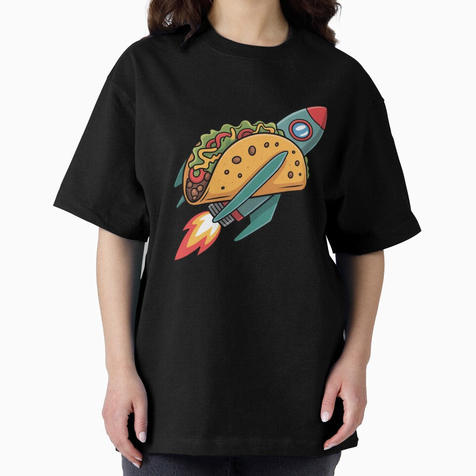 Flying Taco Rocket Space Adventure Cartoon by DailySparks