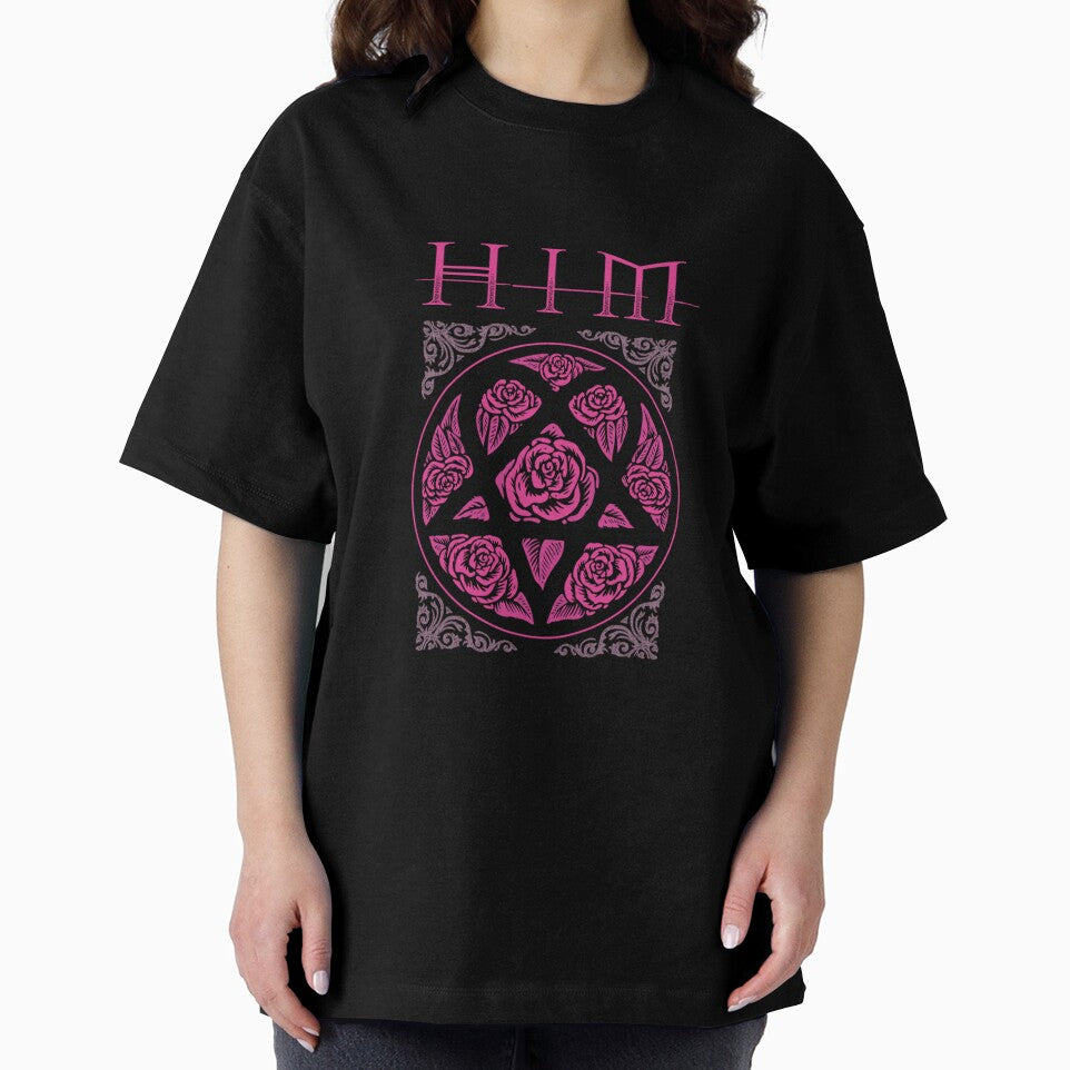 Heartagram Him Band Tee Heartagram Tee Pink Him Band Logo by fredricksonsx