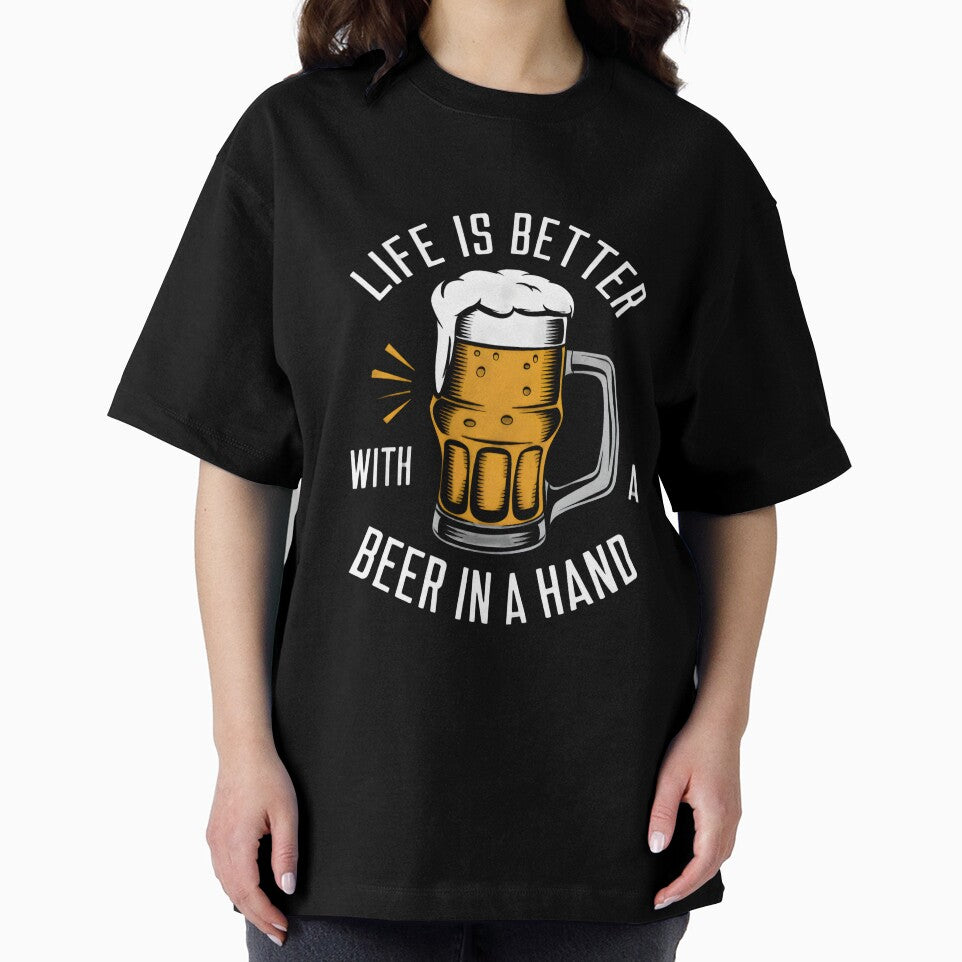 Life Is Better With A Beer In Hand Retro Design by drsnlnd