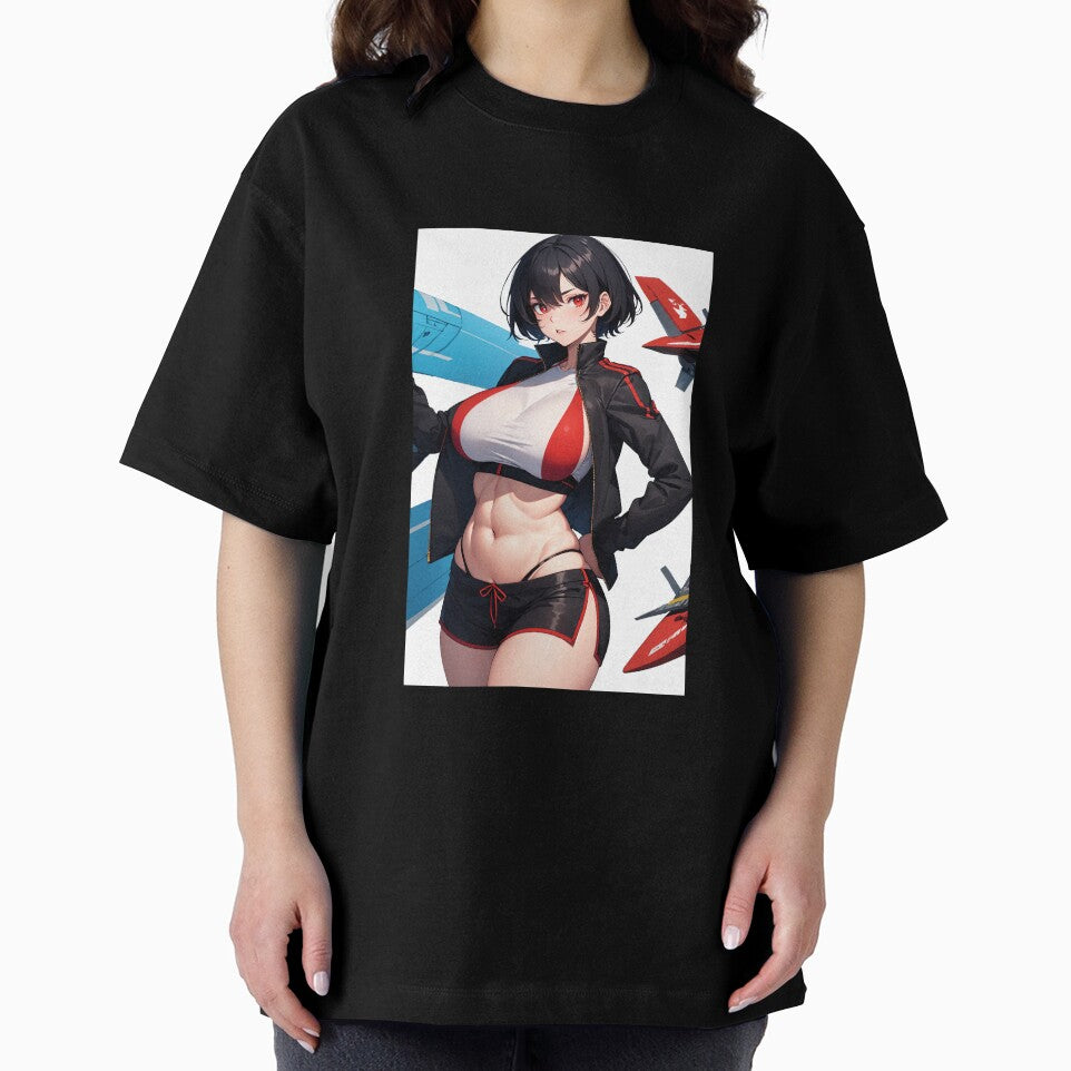 Pilot Mechanic Anime Girl Suzunen Asukari - Tactical Sportswear and Jet Fighters Poster by iloveanimechibi