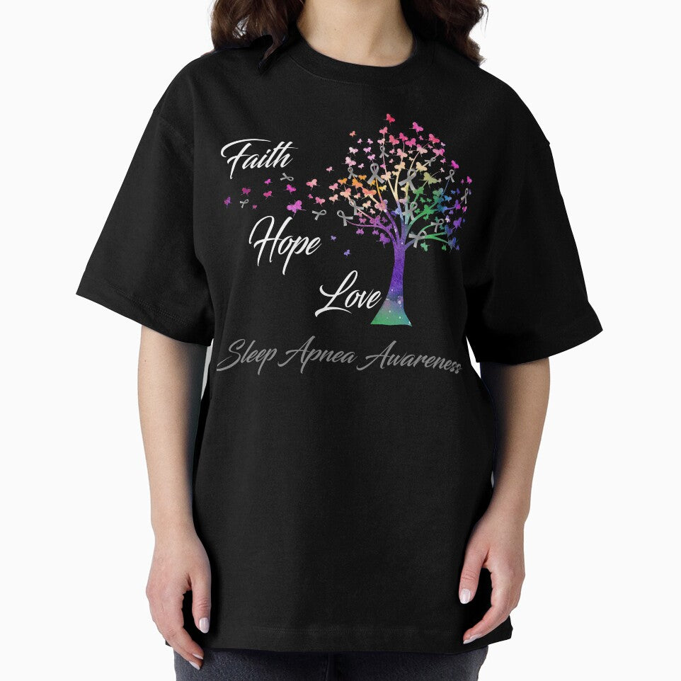 Ribbon Tree Faith Hope Love Sleep Apnea Awareness by Tadmab