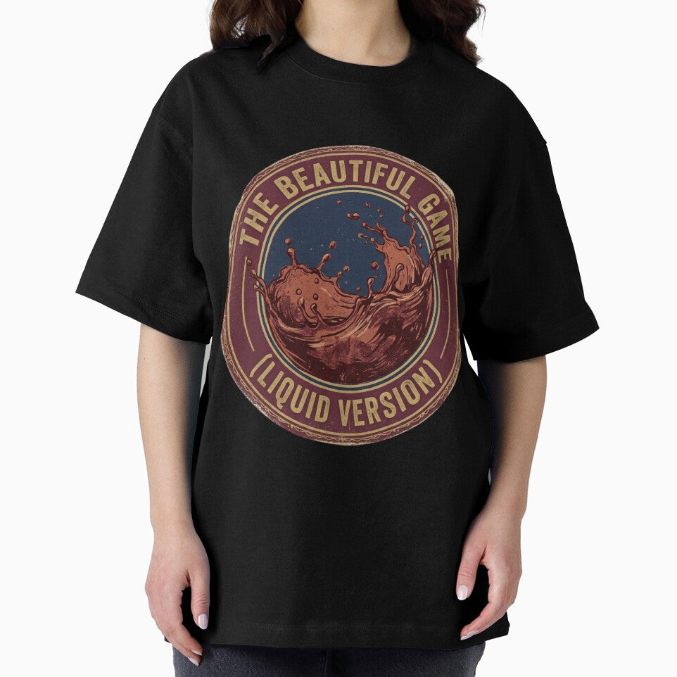 The Beautiful Game Liquid Version Retro Wine Splash Badge by JaphstarCreatives