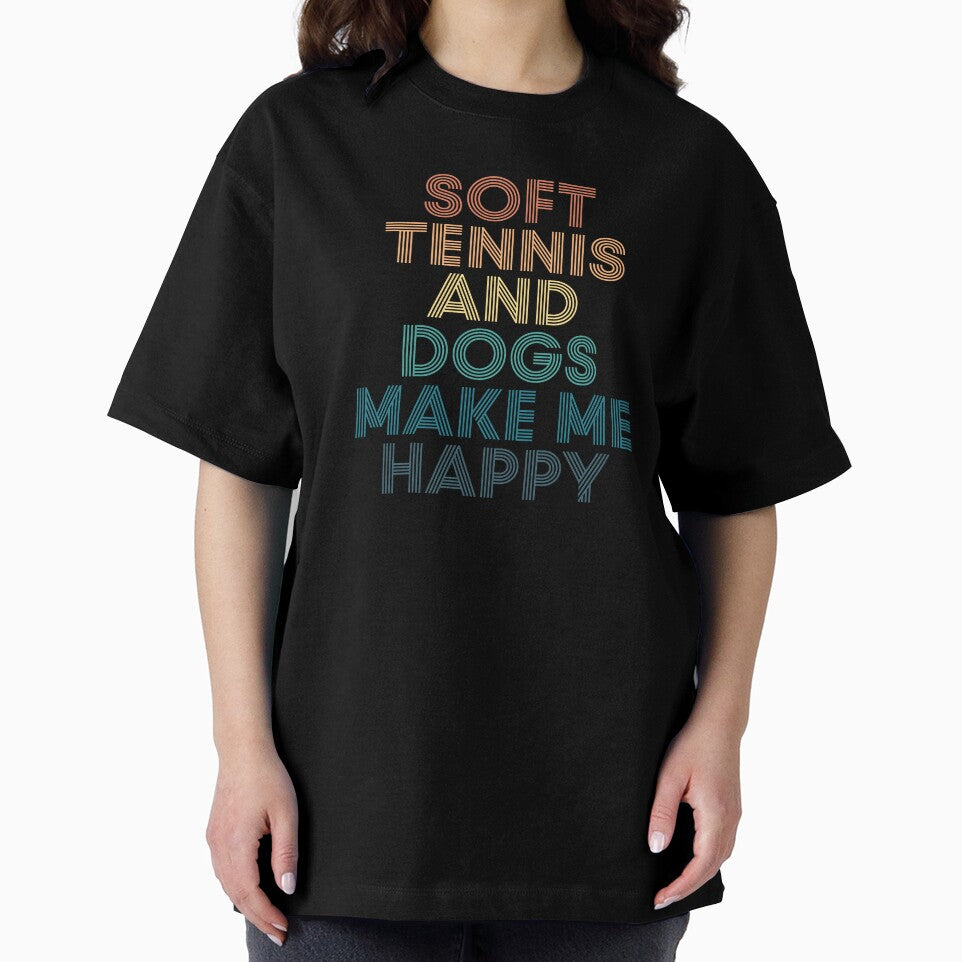 Soft tennis And Dogs Make Me Happy- Gift for Soft tennis & Dogs Fans by kindxinn