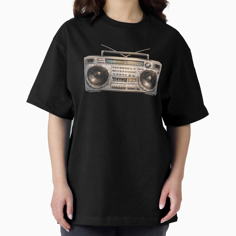 Vintage 80s Boombox – Retro Hip Hop Stereo Illustration by 486DesignCo