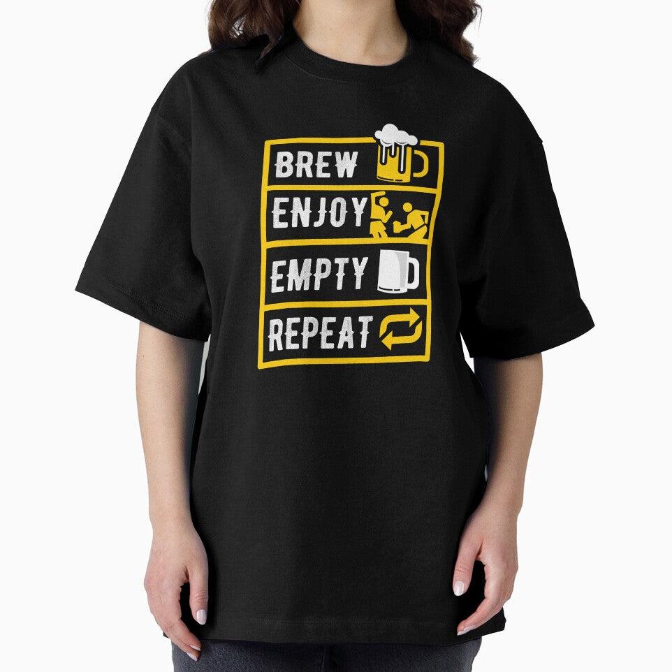 Beer Lover BEER Brew Enjoy Empty Repeat Gift Idea by haselshirt