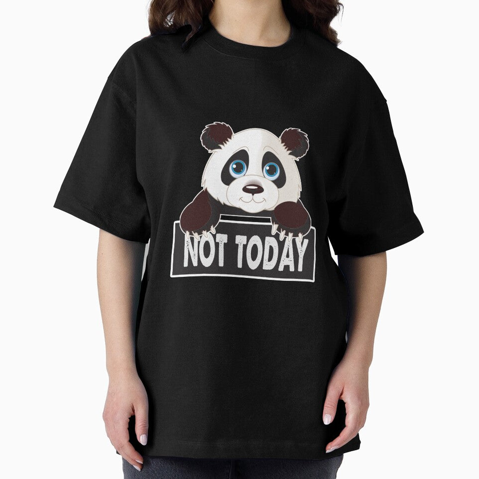 Not today - lazy panda - funny animal by Etr-Design