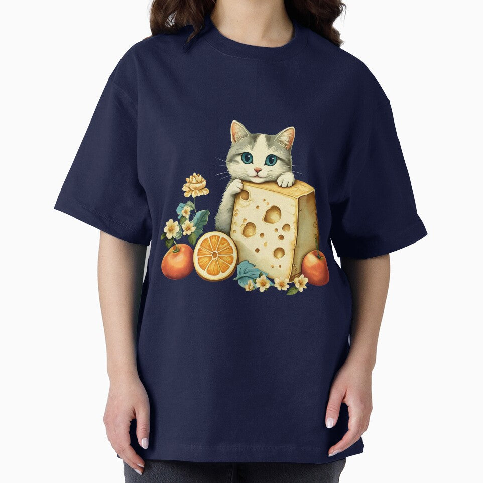Happy Kitten with Food Illustration | Cat Art by UnhingedBird