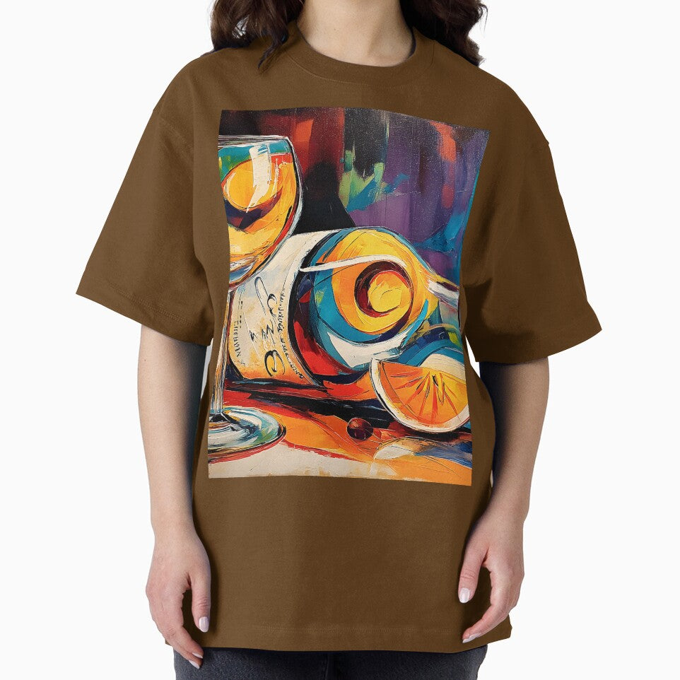 Raise a Glass to Vibrance - A Lively Abstract Celebration of Wine Color and Festive Energy by OlfactoART Studio