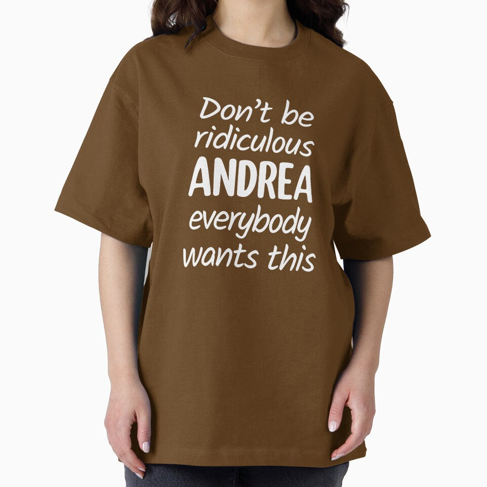 Don't Be Ridiculous Andrea, Everybody Wants This - Viral Meme (Orange BG) by FilipeFerreira
