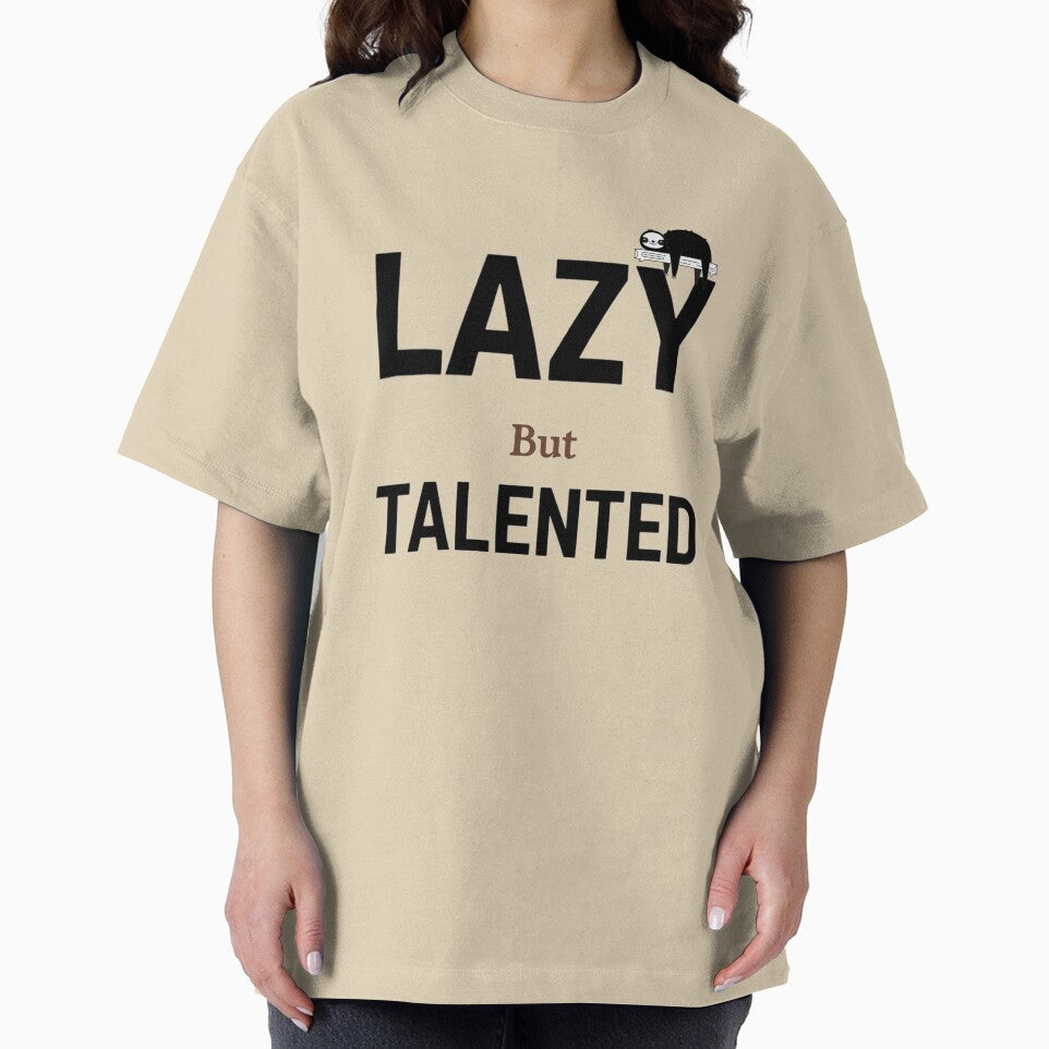 Lazy But Talented – Funny Minimalist Quote by Rebelloom
