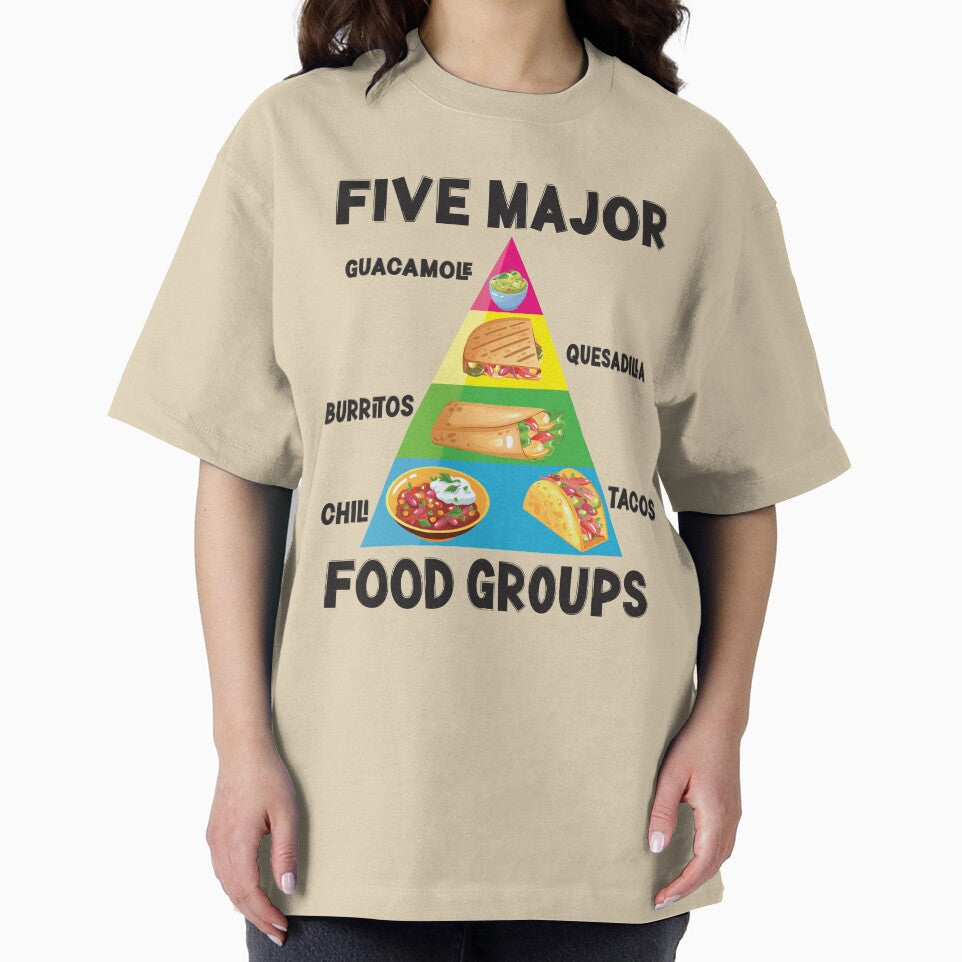 Mexican Food Lover Tacos Burritos Chili Major Food Groups Pyramid by CharJens