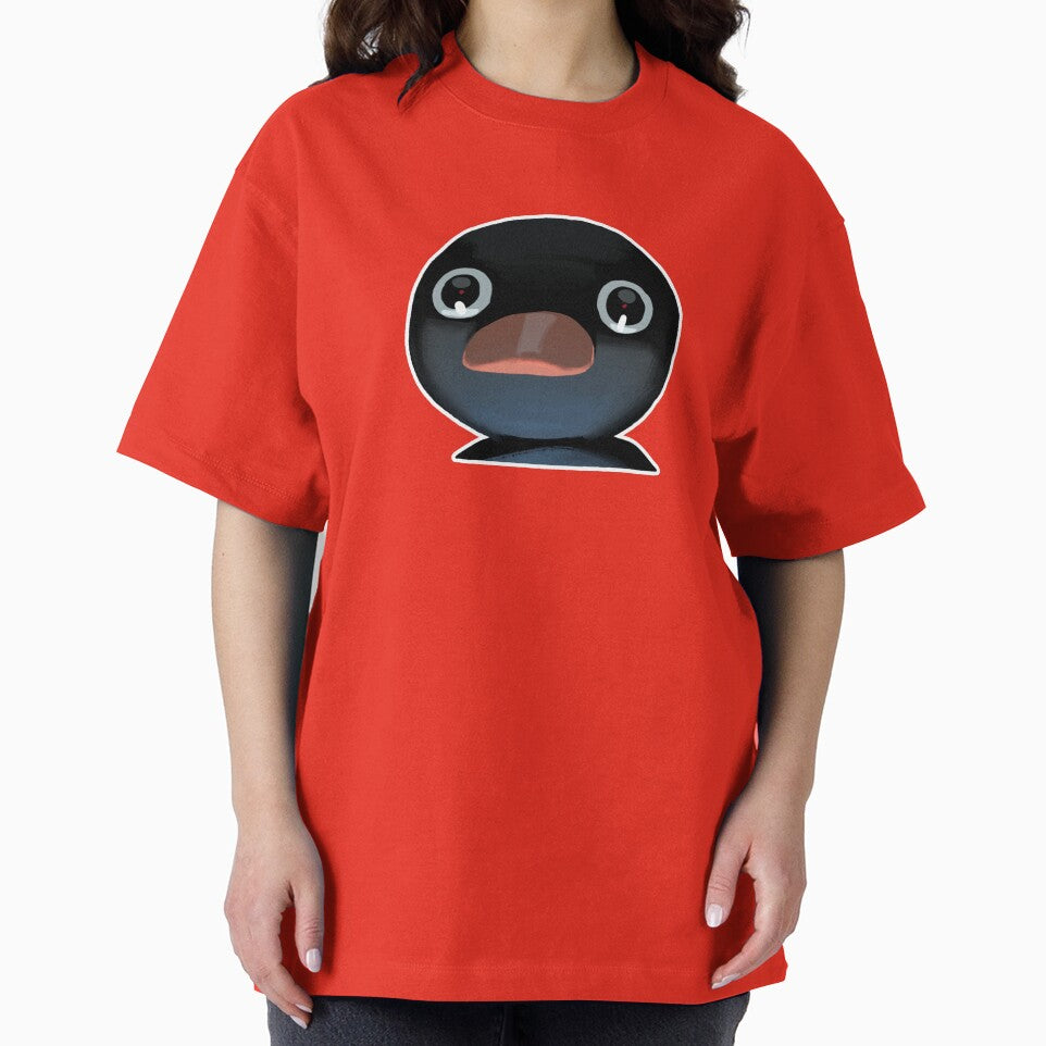 Terrified Pingu Meme (Coral Pink BG) by FilipeFerreira