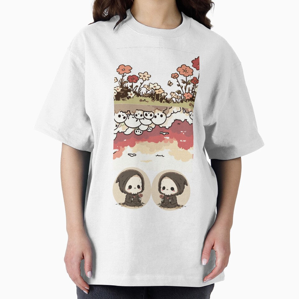 Cute Grim Reaper With Flower Pastel Goth Kawaii Gothic Design by Region