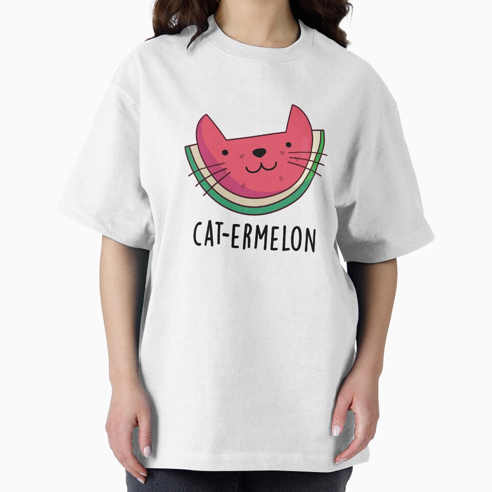 Cat-ermelon Cute Cat Watermelon Pun by punnybone