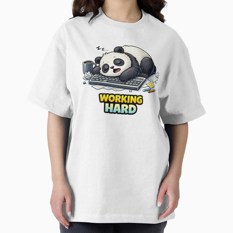 Working Hard Funny Sleeping Panda Office Meme by the-dovlat