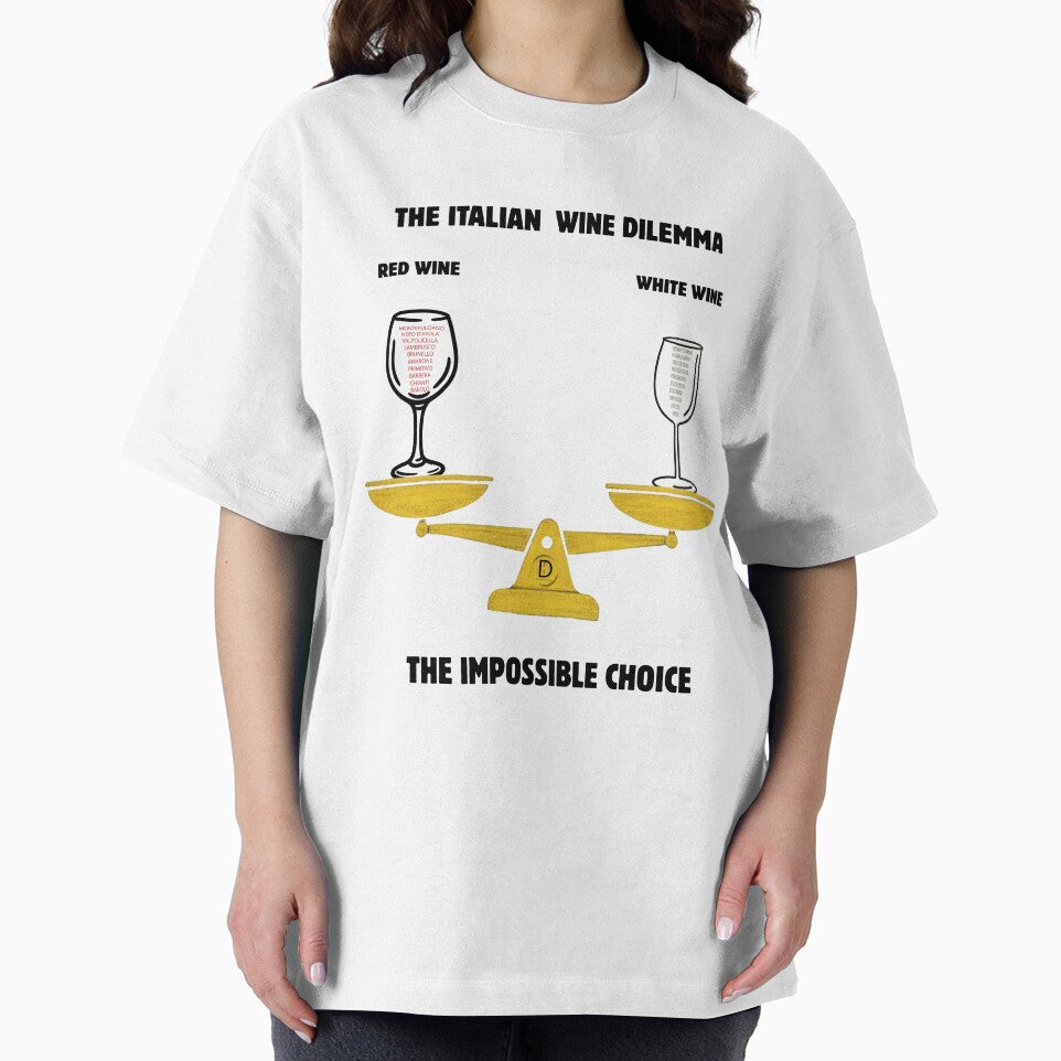 Funny Italian Wine Dilemma Sticker & Shirt - Barolo vs Prosecco Gift by TheItaliandilemma