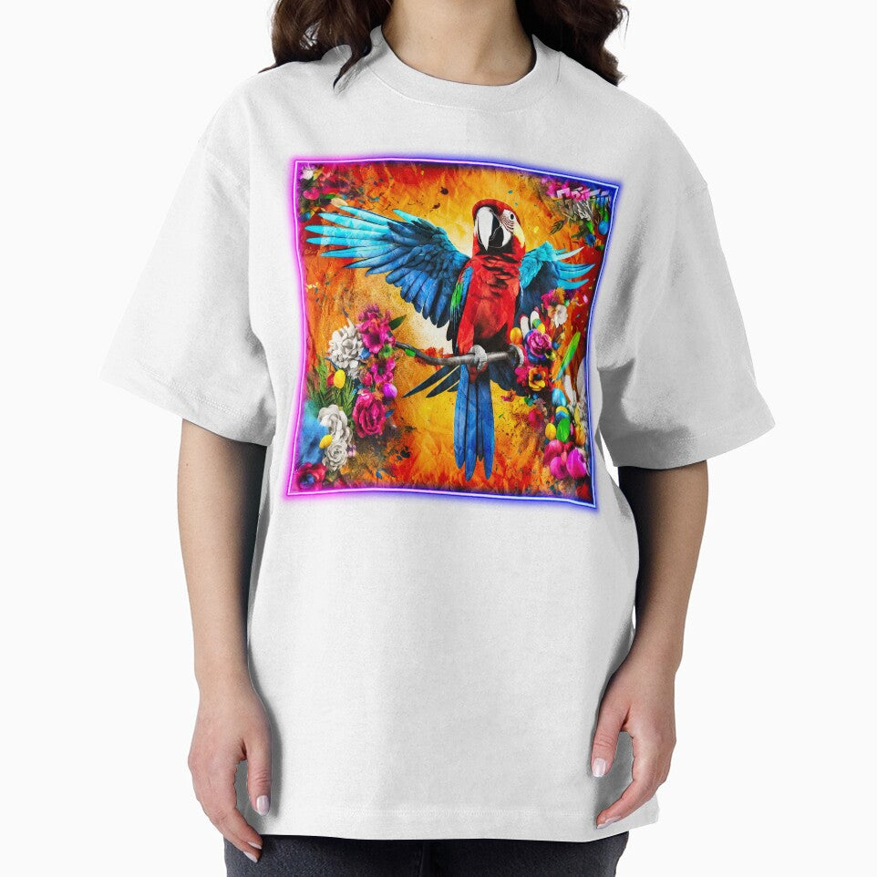 Graffiti style parrot by Drone-tees