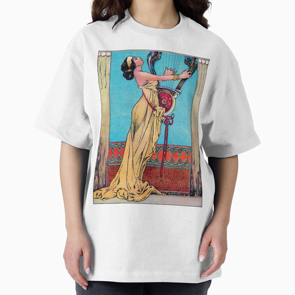 Maiden Harpist - Vintage Art Nouveau by elevens