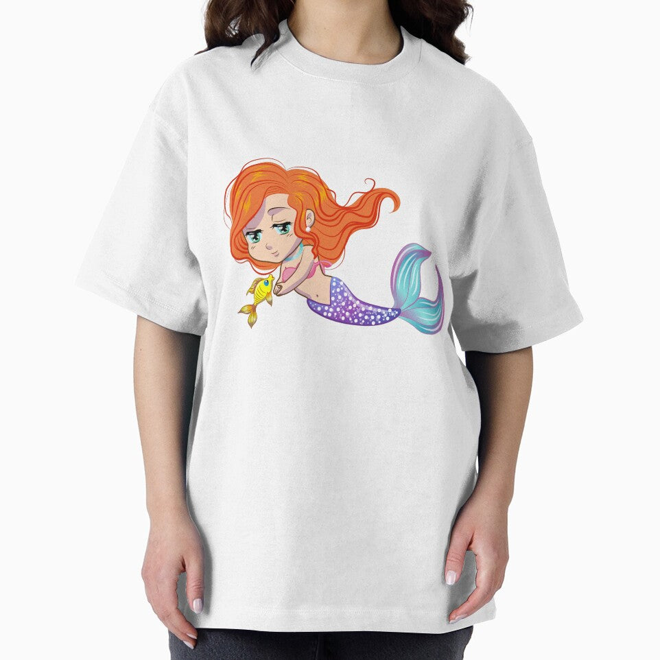 Cute Colorful Mermaid Siren With A Precious Face Drawn in The Kawaii Style by CreativeCranium