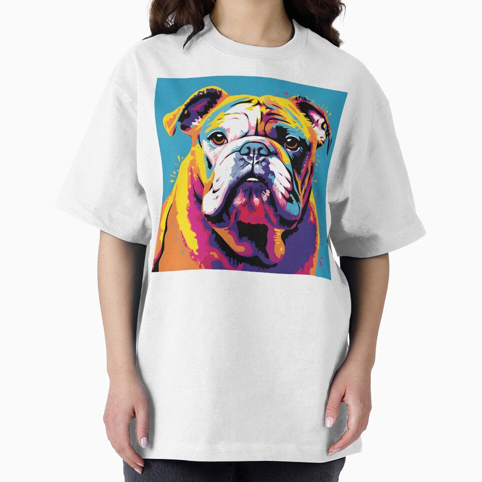 pop art digital print of bulldog by dcrc
