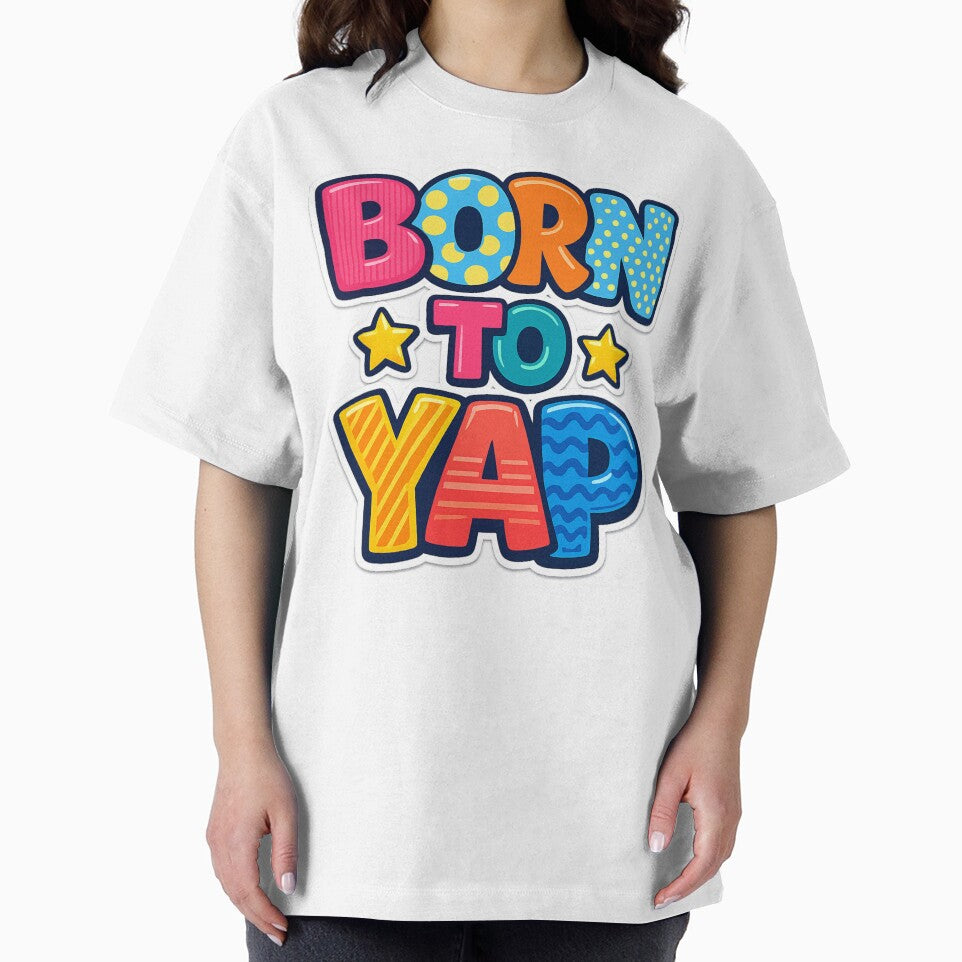 Copy of Born To Yap Colorful Retro Bubble Letter Typography by Pawsome Quotes