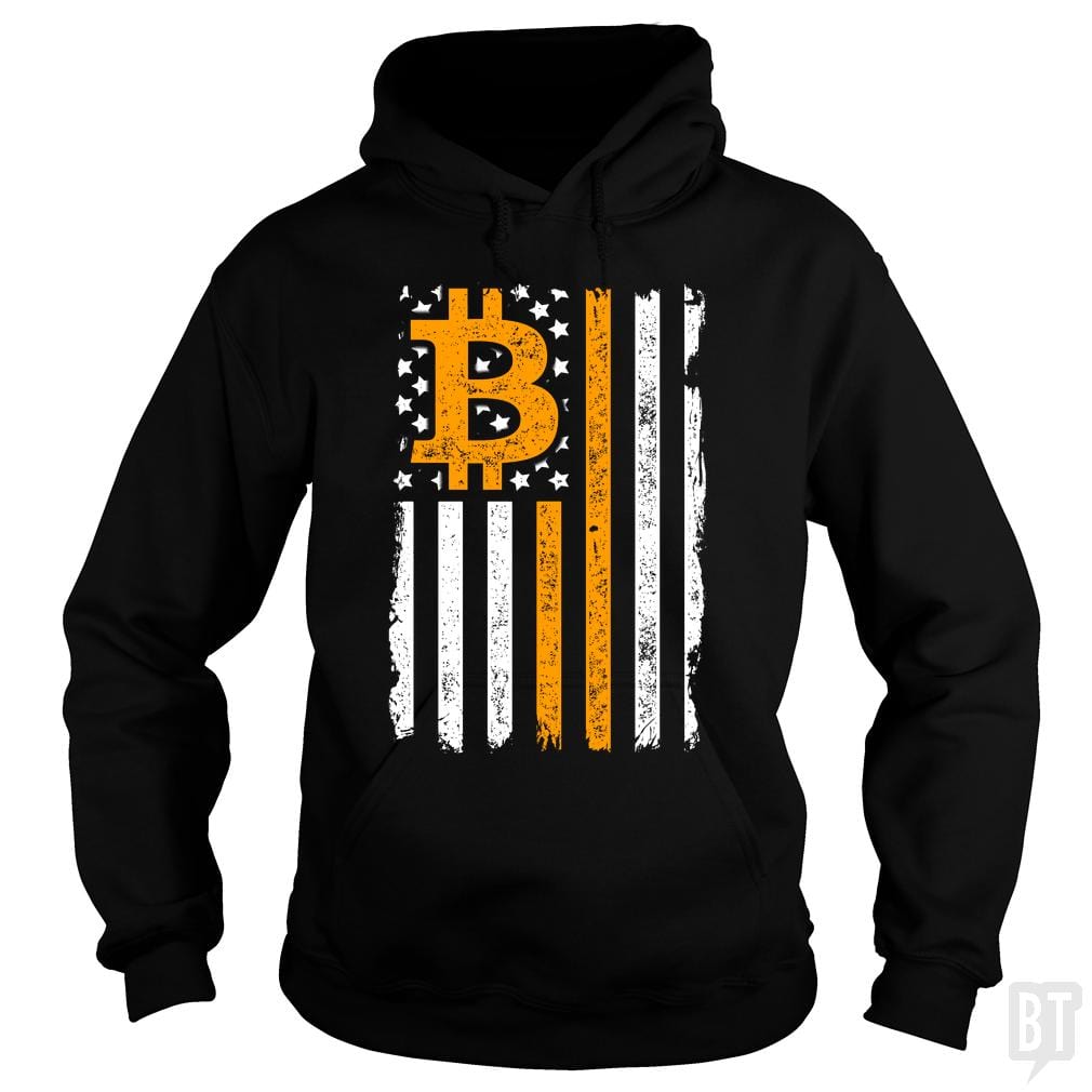 Bitcoin US Flag Hoodie