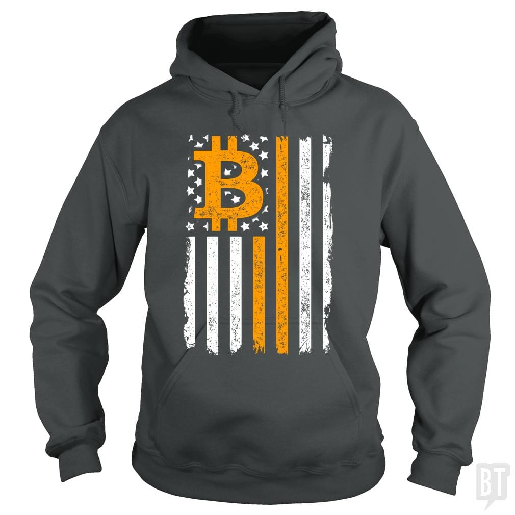 Bitcoin US Flag Hoodie
