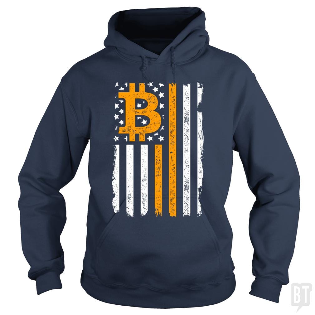 Bitcoin US Flag Hoodie