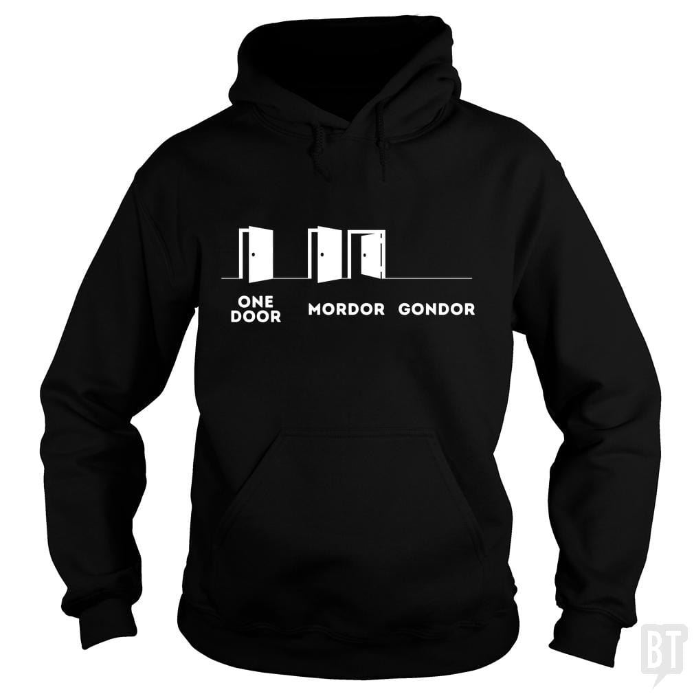 One Door, Mordor, Gondor Hoodie