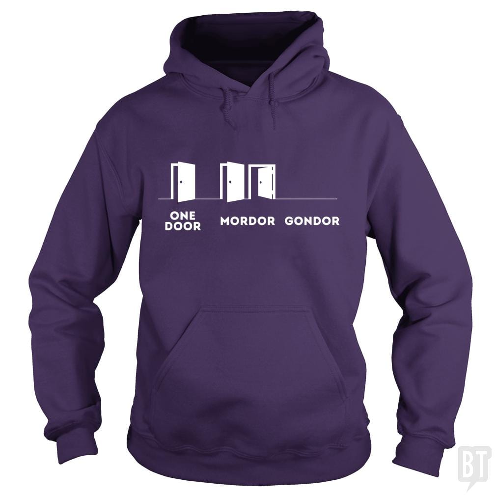 One Door, Mordor, Gondor Hoodie
